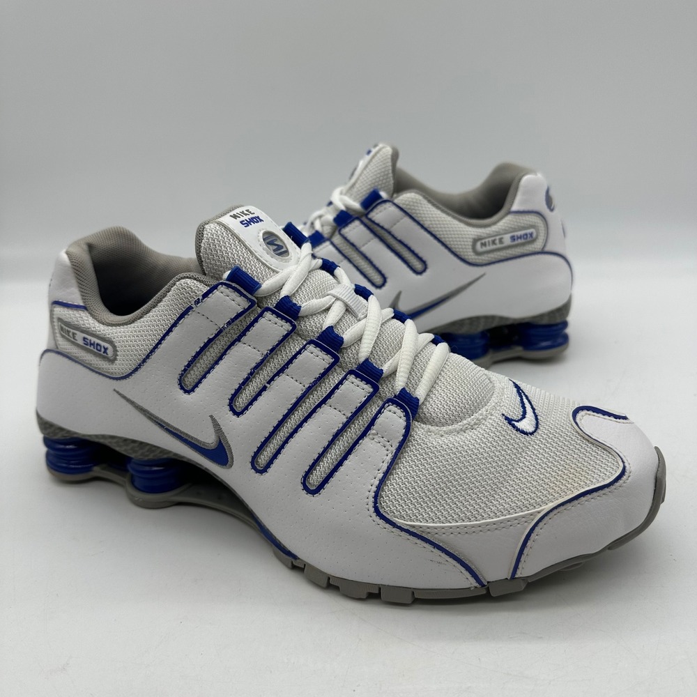 Nike Shox NZ 501524-149 Mens Size 9.5 WHT/RYL Running Shoes Retro 2012 Sneaker